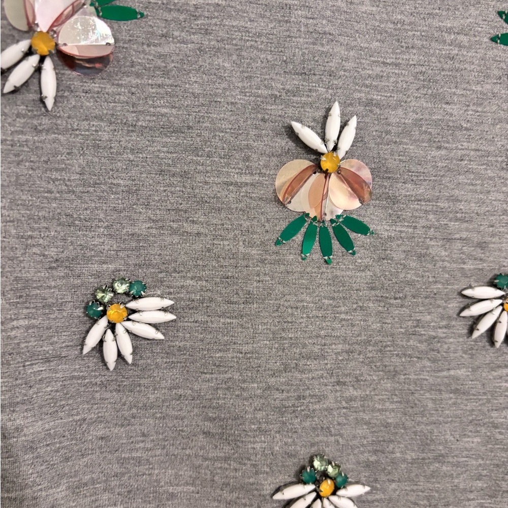 Banana Republic Charcoal beaded floral design sheath dress - Picture 4 of 5